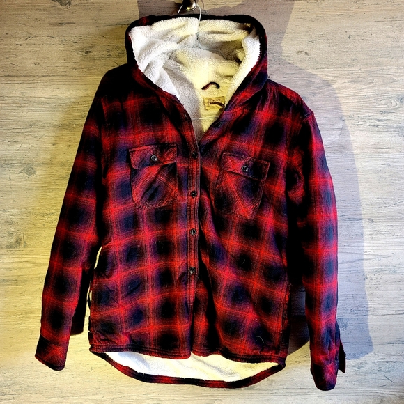 boston traders mens sherpa lined flannel